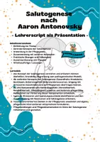 Vorschau - Stundenentwürfe - Salutogenese für die Pflegeausbildung – Unterrichtsmaterial mit Übungen und Reflexion - Deckblatt