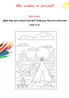 Vorschau - Arbeitsblätter - Printable Sunset Art Activity – Elementary School Craft | WORKSHEET Englisch - Seite 2