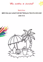 Vorschau - Arbeitsblätter - Printable Sunset Art Activity – Elementary School Craft | WORKSHEET Englisch - Seite 3