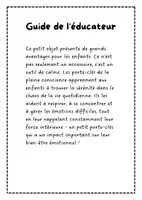 Aperçu - Matériel pour travaux manuels / dessin - MINDFULNESS POUR LA CLASSE| Porte-clés Mindfulness Return to Calmness | Ressource portable pour la régulation émotionnelle des enfants (6-12 ans) - Page 1