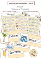 Vorschau - Arbeitsblätter - Materialpaket Lauf oder Schleichdiktate Klasse 1 und 2 Jahreszeiten - Seite 1