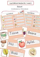 Vorschau - Arbeitsblätter - Kritzelwerk Laufdiktat Herbst Klasse 1 und 2 - Deckblatt