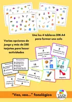 Vista previa - Tarjetas / Manipulativos - "Veo, veo..." fonológico para trabajar agudeza visual - Portada