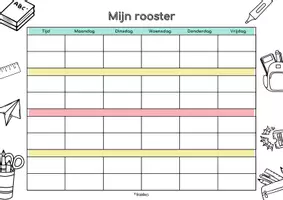 Vorschau - Arbeitsblätter - School - Mijn rooster - Seite 1
