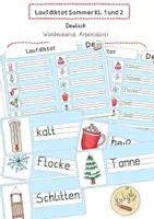 Vorschau - Arbeitsblätter - Kritzelwerk Laufdiktat Winter Klasse 1 und 2 - Deckblatt