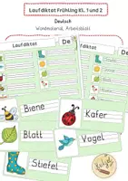 Vorschau - Arbeitsblätter - Kritzelwerk Laufdiktat Frühling - Deckblatt