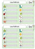 Vorschau - Arbeitsblätter - Kritzelwerk Laufdiktat Frühling - Seite 2