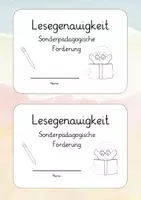 Vorschau - Arbeitsblätter - Lesegenauigkeit sonderpädagogische Förderung - Deckblatt
