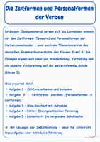 Vorschau - Arbeitsblätter - Zeitformen und Personalformen der Verben – Übungspaket Klasse 4 - Deckblatt