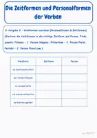 Vorschau - Arbeitsblätter - Zeitformen und Personalformen der Verben – Übungspaket Klasse 4 - Seite 2