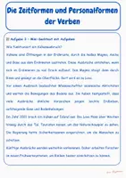 Vorschau - Arbeitsblätter - Zeitformen und Personalformen der Verben – Übungspaket Klasse 4 - Seite 3