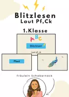 Vorschau - Präsentationen/Tafelbilder - Blitzlesen Klasse 1: Laut Pf und Ck - Deckblatt