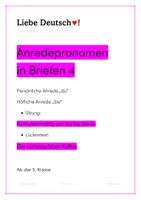 Vorschau - Arbeitsblätter - Anredepronomen 4 Die vertauschten Koffer - Deckblatt