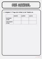 Vorschau - Arbeitsblätter - Die Artikel – Bestimmte & Unbestimmte Artikel sicher beherrschen | Klasse 4 - Seite 3