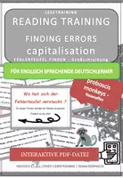 Vorschau - Fördermaterial/Inklusion - DaF / DaZ Englisch:Nasenaffen Spezial: Fehlerteufel Lesekarten Großschreibung - Seite 1