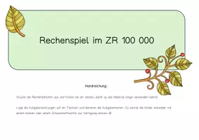 Vorschau - Stationenlernen - Materialpaket Rechnen im ZR 10 000 und ZR 100 000 - Seite 1