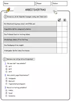Vorschau - Arbeitsblätter - Arbeitsvertrag Arbeitsblätter mit Fragen + Lösungen Wirtschaft Lesetext - Seite 2