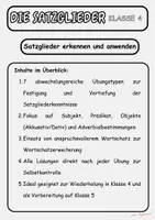 Vorschau - Arbeitsblätter - Satzglieder sicher erkennen – Übungsheft mit Lösungen/Klasse 3&4 - Deckblatt