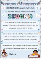 Vorschau - Poster - Urkunde "Dein erstes österreichisches Zeugnis" für DaZ-Schüler als Zeugnisbeigabe - Seite 1