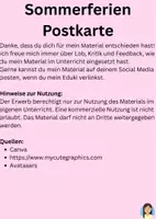 Vorschau - Arbeitsblätter - Meine Sommerferien - Seite 1