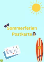 Vorschau - Arbeitsblätter - Meine Sommerferien - Deckblatt