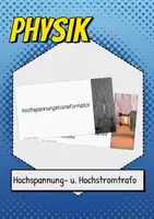 Vorschau - Präsentationen/Tafelbilder - Hochspannungstransformator-Hochstromtransformator - Deckblatt