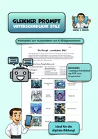 Vorschau - Arbeitsblätter - digitale Bildung: ein Prompt - verschiedene Stile (PDF) - Deckblatt