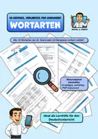 Vorschau - Stundenentwürfe - DEUTSCH: komplette Übersicht über alle 10 Wortarten - Deckblatt