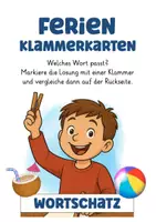 Vista previa - Juegos / Gamificación - Alemán Ferien - Wortschatz: Klammerkarten Deutsch & Deutsch als Zweitsprache - página 2
