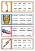 Vorschau - Arbeitsblätter - Pseudowörter (Quatschwörter) vs. echte Wörter: Wörter zum Schulanfang / zur Schule - Seite 3