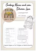 Vorschau - Arbeitsblätter - Lesebegleitheft: Cowboy Klaus und sein Schwein Lisa - Deckblatt