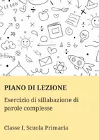 anteprima - Piani di lezione - Esercizio di sillabazione di parole complesse - Pagina di copertina