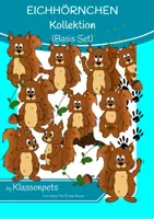 Vorschau - selbst erstellte Cliparts/Grafiken - Eichhörnchen Clipart Basis Set - Deckblatt