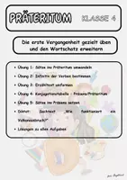 Vorschau - Arbeitsblätter - Materialpaket-Grammatiktraining für die Sommerferien – Zeitformen-Paket Klasse 4 - Seite 1