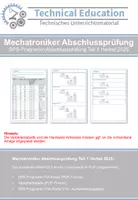 Vorschau - Prüfungsvorbereitung - Abschlussprüfung Mechatroniker AP1 Herbst 2025 SPS-Programm - Deckblatt