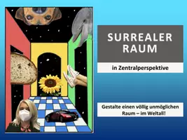 Vorschau - Stundenentwürfe - KUNST Schritt für Schritt: Surrealer Raum (Collage/Bunt-/Filzstiftzeichnung) - Seite 2