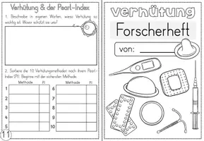 Vorschau - Arbeitsblätter - Sexualerziehung - Verhütung - Wissenskartei und Forscherheft - mit Lösungen - Seite 3