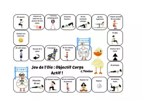 Aperçu - Fiches - jeu de l'oie pour un corps actif - Page de couverture