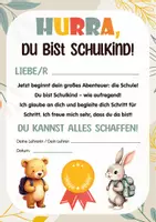 Vorschau - Anderer Materialtyp - Geschenk zum 1. Schultag, Urkunde zur Einschulung – Willkommensgruß zur Einschulung, Schulstart 1. Klasse. - Seite 2