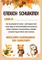 Vorschau - Anderer Materialtyp - Urkunde zur Einschulung – Endlich Schulkind! Geschenk zum 1. Schultag. Willkommen in der Schule. Schulanfang. - Seite 2