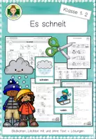 Vorschau - Arbeitsblätter - Es schneit, es schneit!- Liederarbeitung zum Winter (Musik Grundschule) - Seite 1