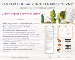 zapowiedź - Zestaw edukacyjno-terapeutyczny: „Jeżyk Tuptuś i pewność siebie” - obwoluta