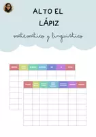 Vista previa - Juegos / Gamificación - ALTO EL LÁPIZ DE MATEMÁTICO Y LINGÜÍSTICO - Portada