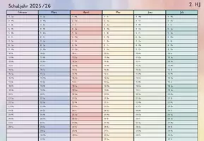 Vorschau - Anderer Materialtyp - Kalender Schuljahr 25 und 26 - Seite 1