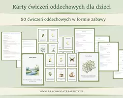 zapowiedź - Karty ćwiczeń oddechowych dla dzieci – 50 ćwiczeń w formie zabawy - obwoluta