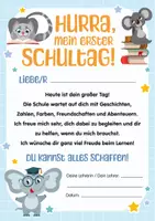 Vorschau - Anderer Materialtyp - Geschenk zum Schulanfang von der Lehrerin. Mein erster Schultag. Urkunde zur Einschulung. Willkommensgruß für die 1. Klasse. Auszeichnung für Kinder. - Seite 1