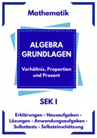 Vorschau - Unterrichtsreihen - Verhältnis, Proportion, Prozent – Unterrichtsmaterial Mathe SEK I (20 Seiten) - Deckblatt