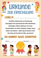 Vorschau - Anderer Materialtyp - Willkommensgruß zur Einschulung – Hurra, du bist Schulkind! Auszeichnung für Kinder. Willkommensgeschenk für die 1. Klasse von der Klassenlehrerin. Urkunde zur Einschulung. Schulstart, Schulanfang. - Seite 2