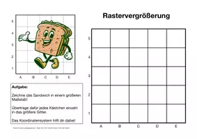 Vorschau - Arbeitsblätter - KUNST: Rastervergrößerung Arbeitsblatt (Word/Pages/PDF) - Seite 2