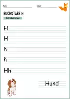 Vorschau - Arbeitsblätter - Buchstabe H - Schreiben lernen - Alphabet - Deckblatt